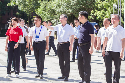 市委副书记、市长陈恢清一行到明博网页版登录界面检查湖南省第一届职业技能大赛筹备工作情况