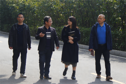 芦淞区董家塅片区管委会副主任曾超群一行来明博网页版登录界面调研产教融合工作